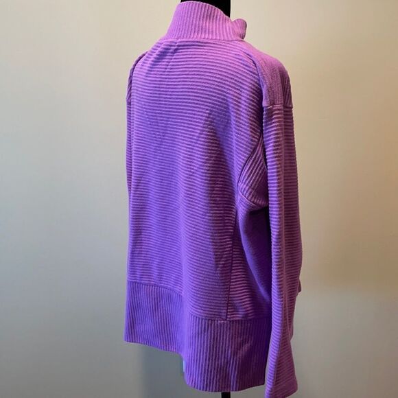 Funnel Neck Ribbed Knit Sweater - Picture 6 of 12